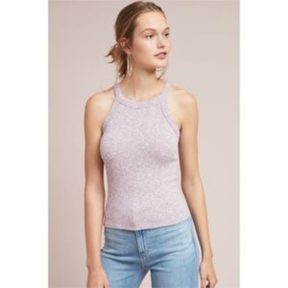 Maeve "Raspberry" Lavender Knit Tank, Size Large - Picture 5 of 8